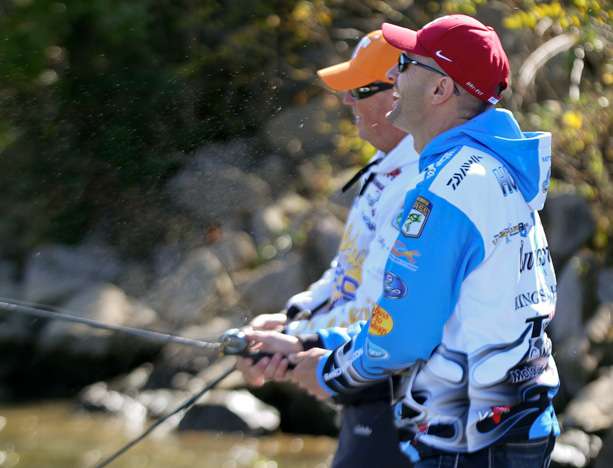 â¦but Randy Howell and David Walker kept a positive attitude and enjoyed their time fishing together. 