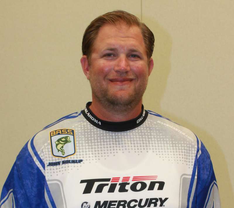 John Soukup of Oklahoma is a member of the North Central Bassmasters. This isn't his first rodeo; he made it to the BNC in 2009. He's a real estate investor and tile contractor. On the side, he likes working with his youth fishing club and spending time with his three kids.