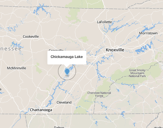 Chickamauga Lake, a Tennessee River impoundment, is upstream from Chattanooga, Tenn. 