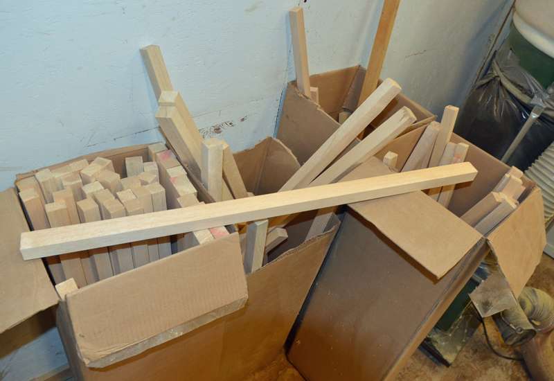 Here are some boxes of balsa wood.