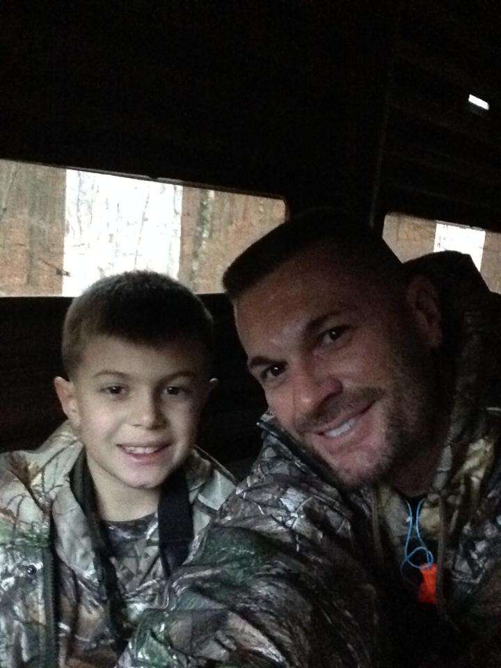 Reigning Classic champion Randy Howell and his family experienced a fruitful hunt. Here, he and son Oakley wait in the blind for some action.