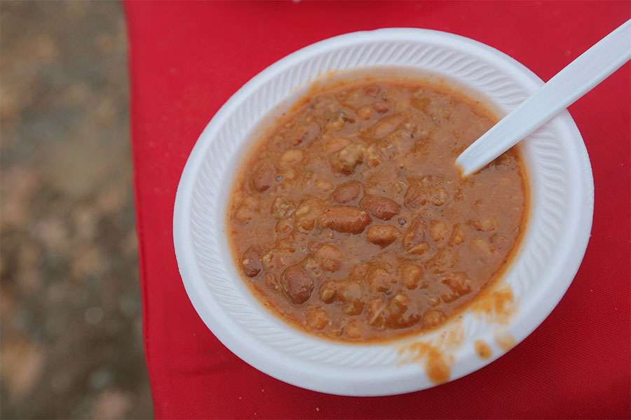This is what Skeeter Bean Team provided to all anglers and B.A.S.S staff: red beans and rice! Delicious!