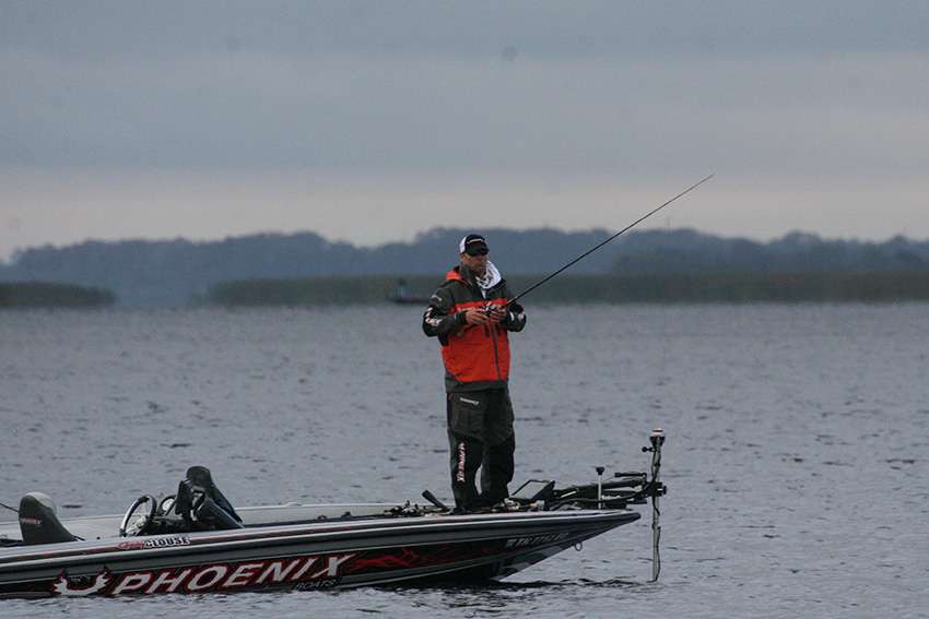 Gary Clouse hangs around the area, fishing a little deeper than others.