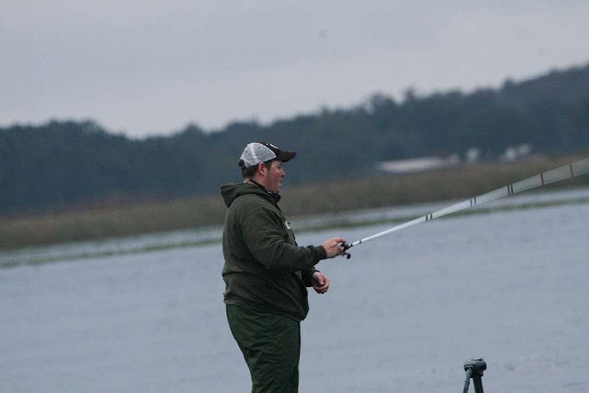 We started out Day 2 of the Bass Pro Shops Southern Open #1 with Day 1 leader Andrew Slegona.