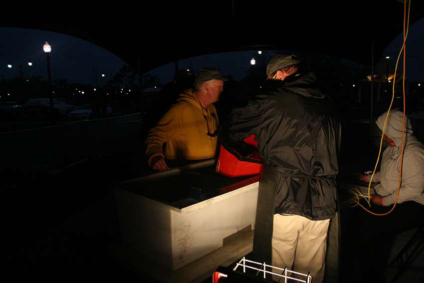 Needed a light so B.A.S.S. officials can funnel anglers through the check line.