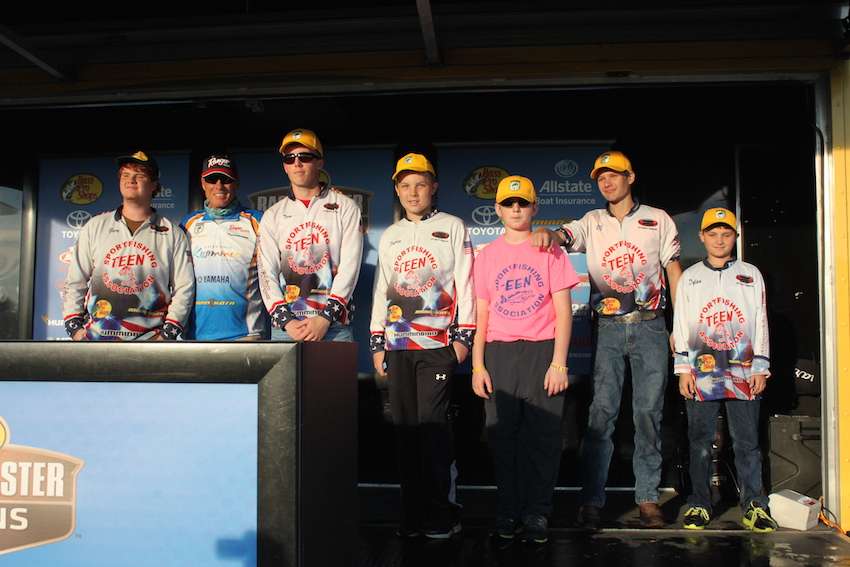 These young volunteers have helped out tremendously this week. From helping anglers park in the morning to toting fish in the evening, the event wouldn't have been the success it has been without these volunteers from the Sportfishing Teen Association.