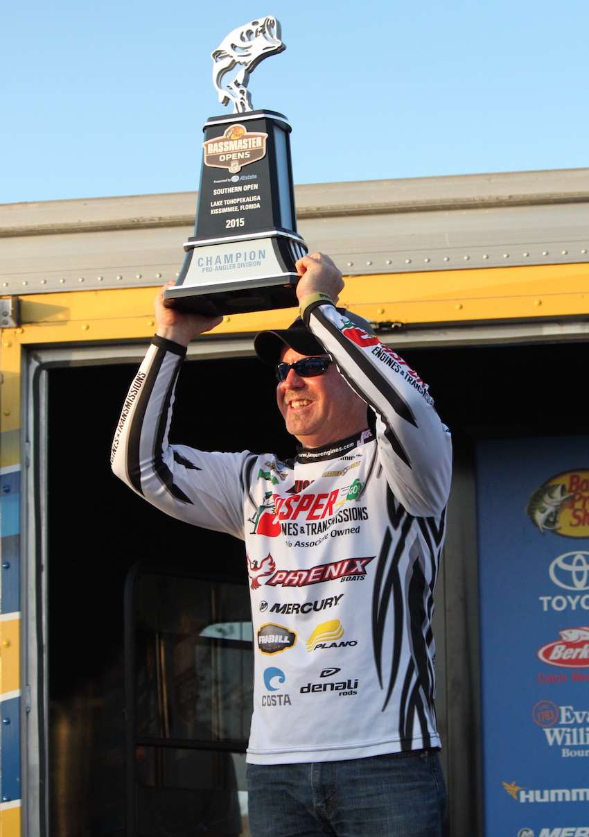 Chad Morgenthaler is your 2015 Bass Pro Shops Bassmaster Open presented by Allstate Champion on Lake Toho. 