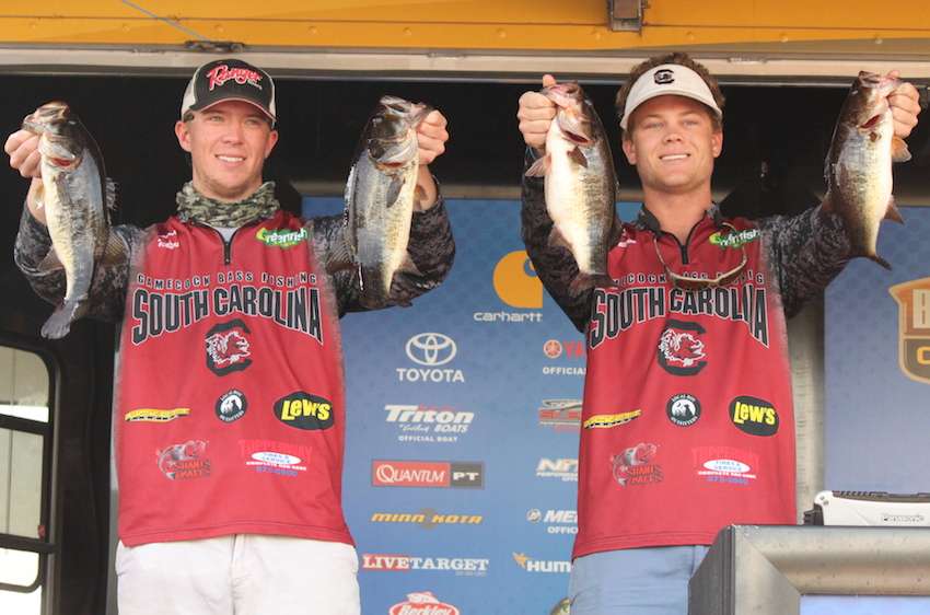 Patrick Walters and Josh Rennebaum of the University of South Carolina sit in 12th with 11-8. 