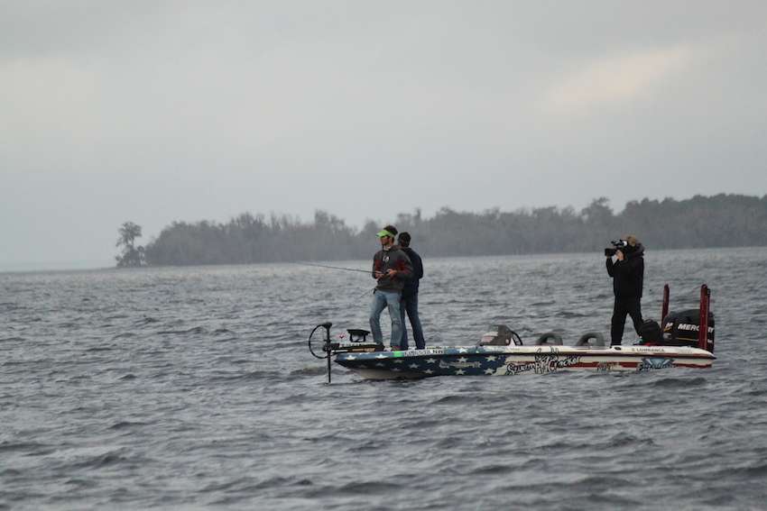 The 2nd place team, brothers Thomas Oltorik III and James Oltorik of Daytona State, work off-shore. 