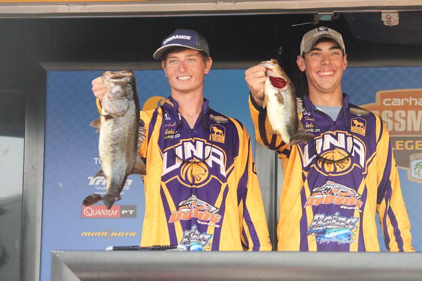 Justin Lynch and Tom Catania of UNA finish 26th with 17-15. 