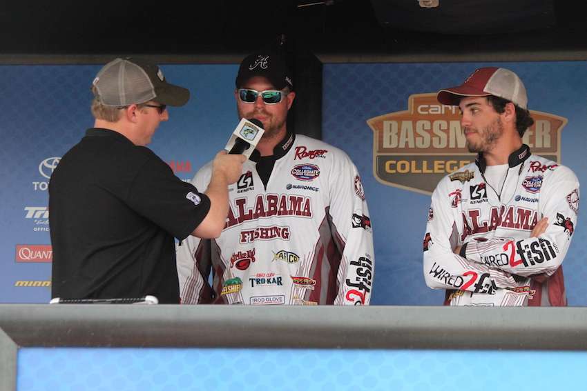 Day 1 leaders, Lealand Johnson and Drew Grow of University of Alabama, fall to 14th after a tough Day 2. 