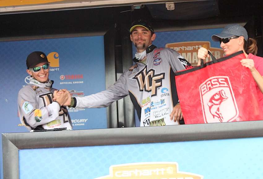 Kevin Lucas and Kyle Stafford of the University of Central Florida sit in 18th headed into the final day. The Top 20 will fish the final day but the only the Top 18 will qualify for the Carhartt Bassmaster College Series National Championship later this spring. 