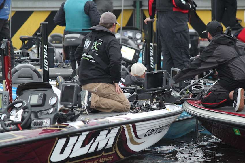 Brett Preuett, 2015 Carhartt College Series Bassmaster Classic qualifier is number 78 through the lock this morning and there are several more boats on the way. 