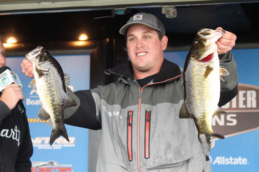 Co-angler Rick Harris sits in 7th with 8-4. 