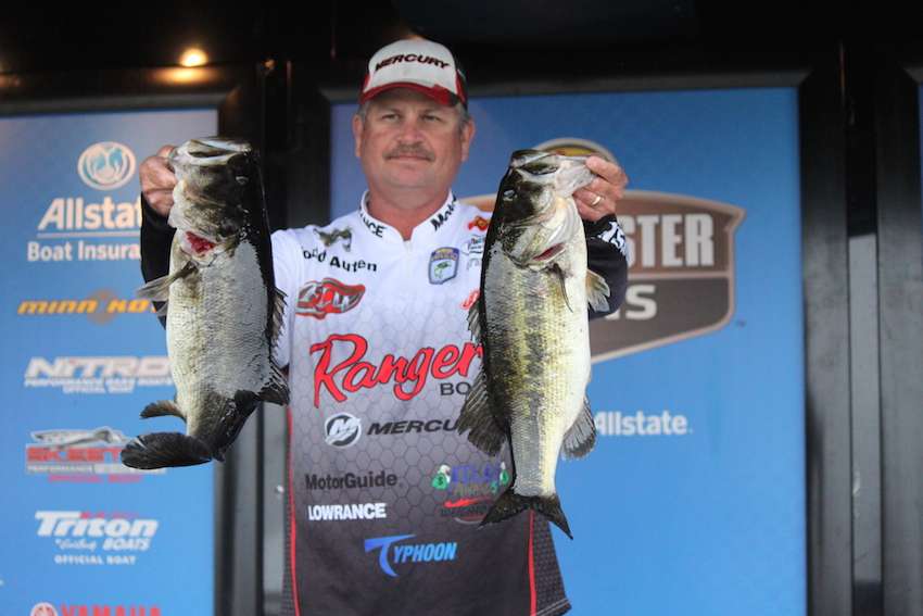 Todd Auten sits in 13th with only 4 fish going 16-2.