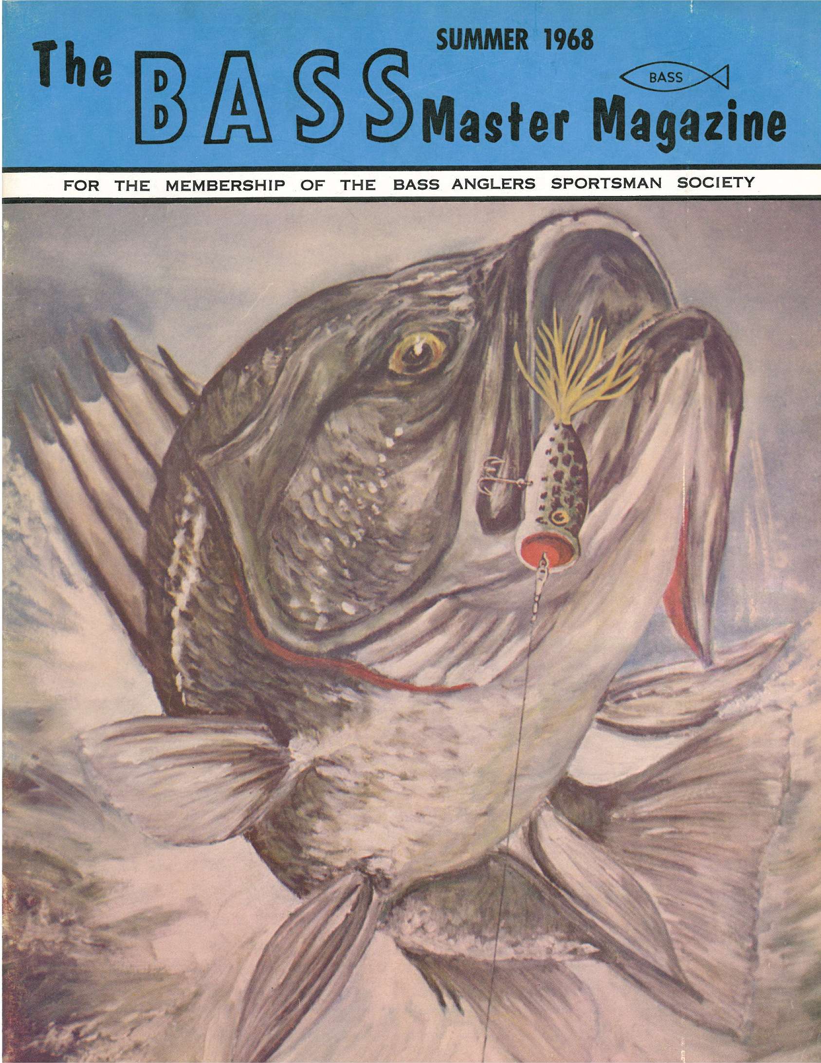 The next issue features a colorful painting as its cover image. When the Summer 1968 Bassmaster Magazine went to press, advertising sales had improved.