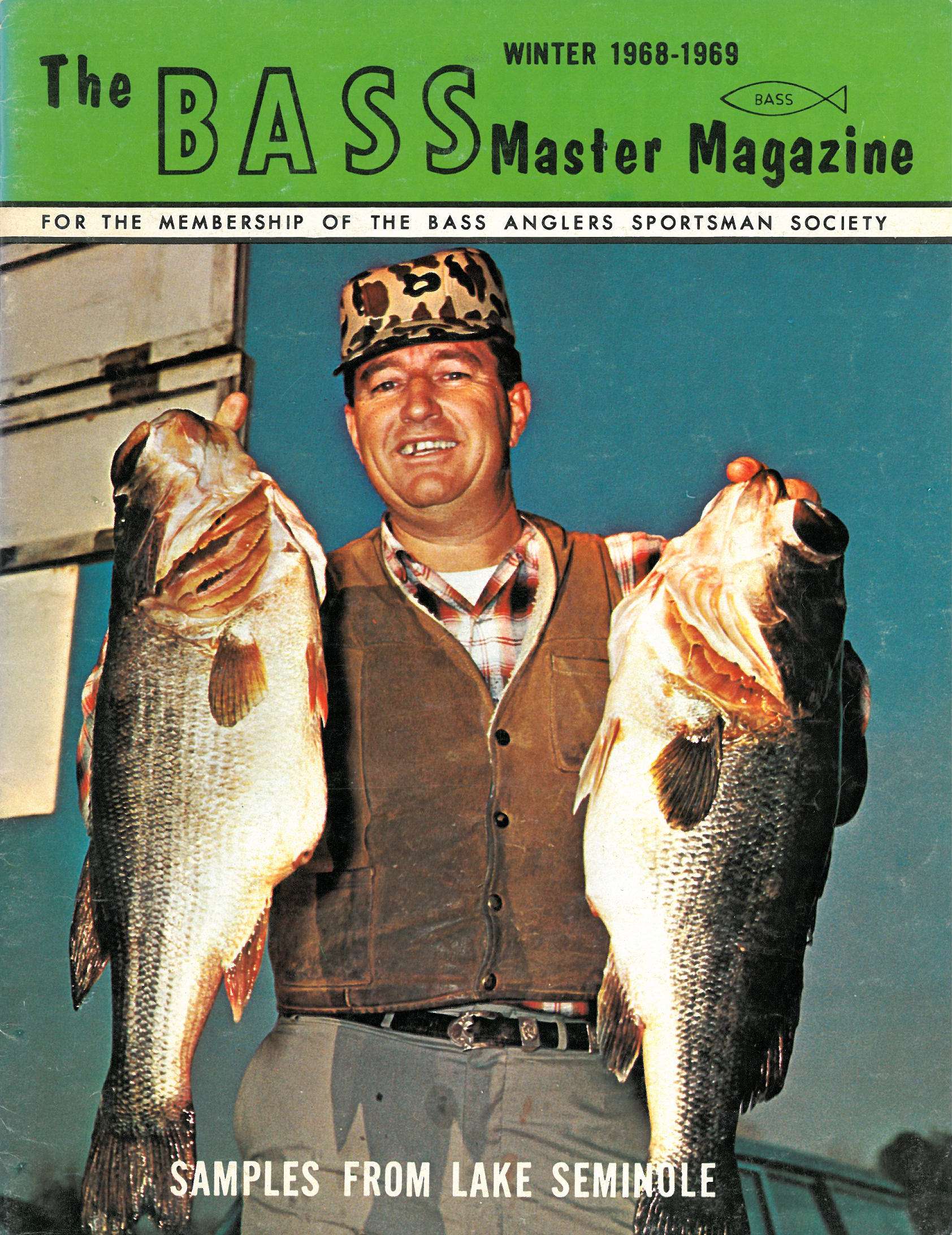 The Winter 1968-1969 cover shows off fish from the first Seminole B.A.S.S. tournament held in 1968.