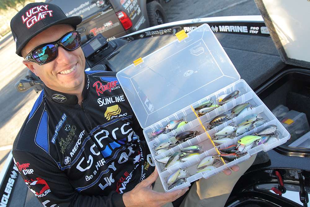 Ehrler's smaller crankbaits usually include the Lucky Craft 1.5 and 2.5.