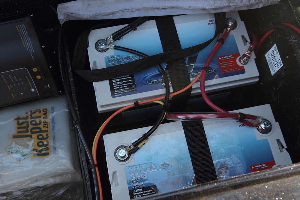 Two Lithium Powerpack batteries weigh about 29 pounds apiece.