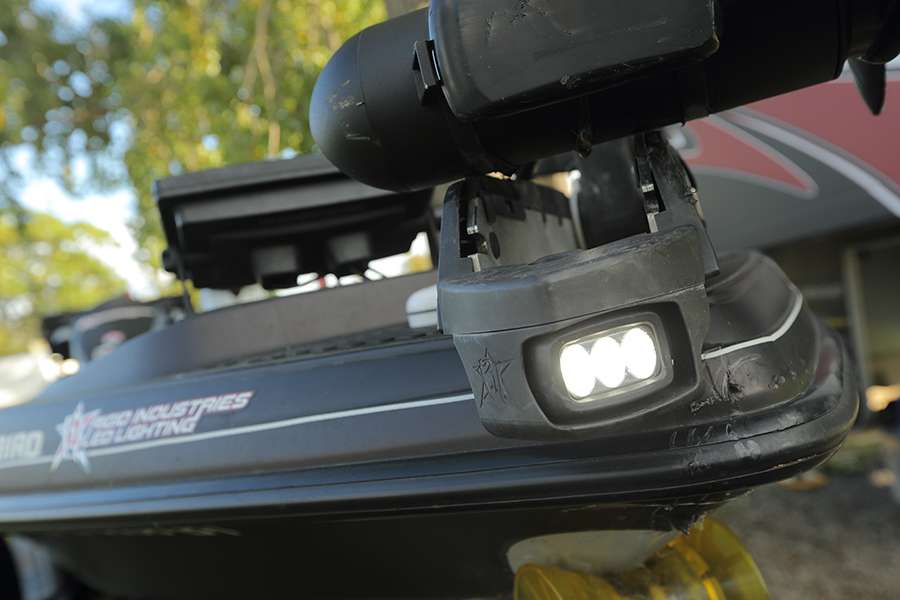 Hite says the Rigid Industries trolling motor light is like having a head light on your boat. 