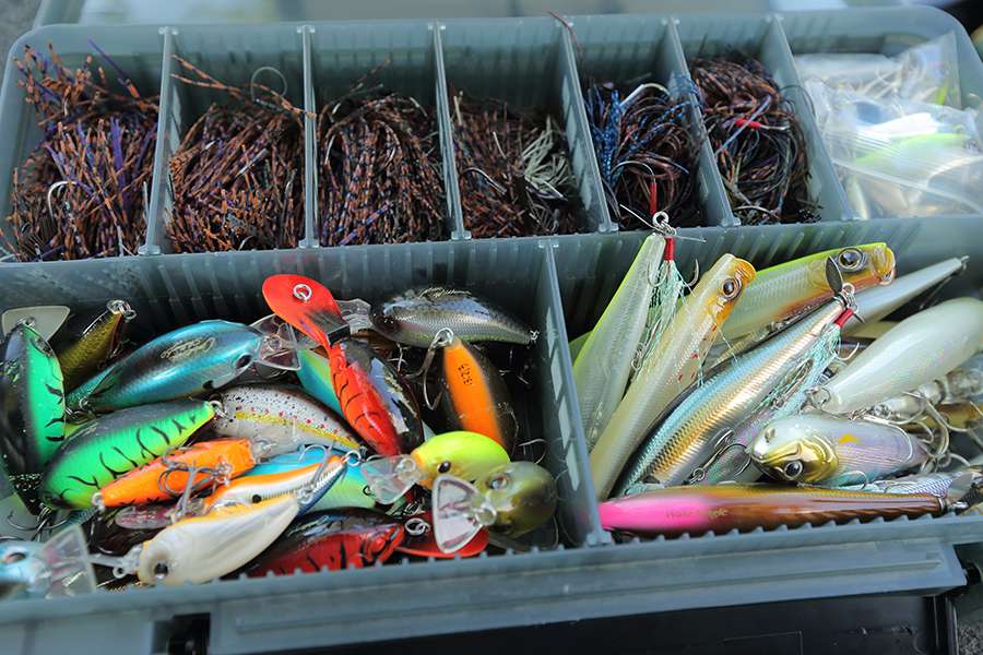 A box with a little bit of everything, from crankbaits to jerk baits and jigs.