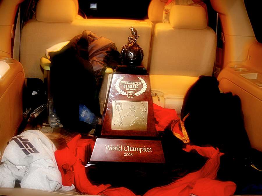This is how the 2008 Classic was transported from Greenville, S.C., to Little Rock, Ark., on a pile of clothes in the back of James Overstreetâs rig. 