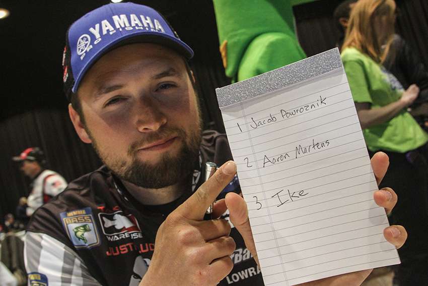 Last but not least, Mike Iaconelli. âHe always performs when itâs game time in big events.â