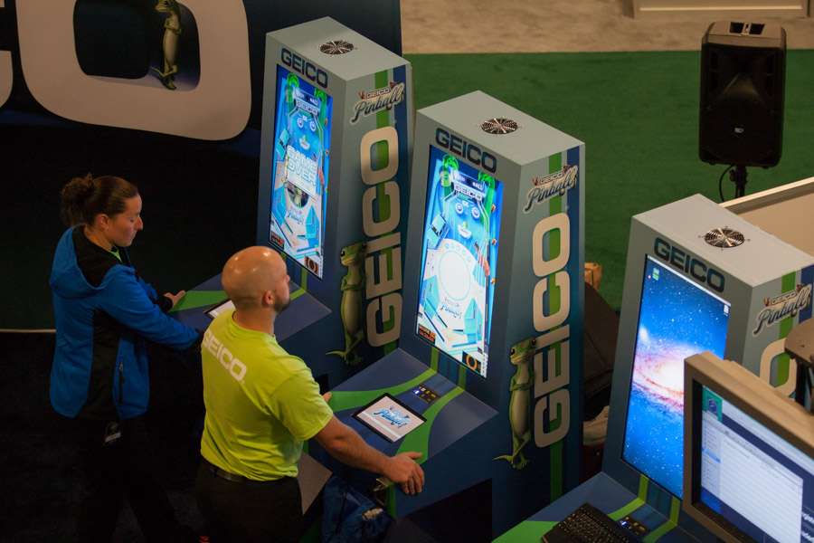 The GEICO booth is always a fan favorite.
