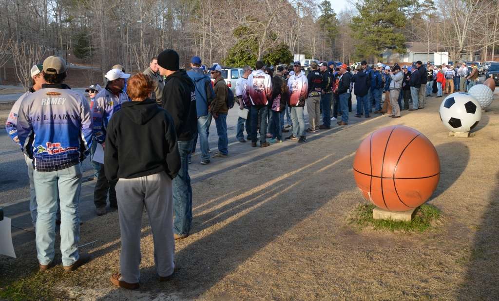 By 4:30 p.m., a line had already formed outside the Charles E. Bailey Sportplex in Alexander City, Ala. A field of 220 boats (440 anglers) registered for the event.