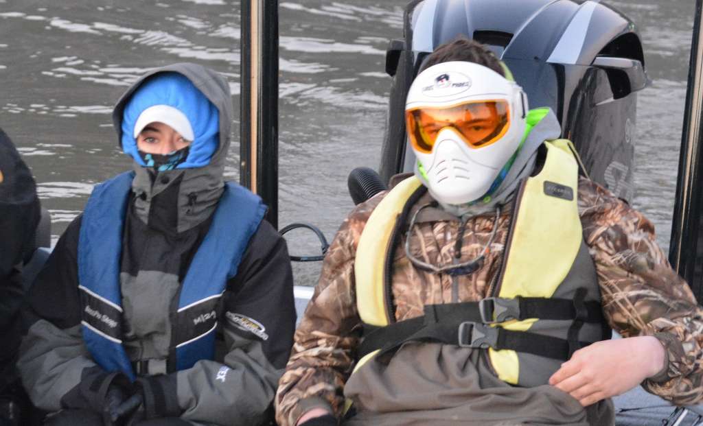 A lot of anglers wear helmets in an attempt to avoid hypothermia.