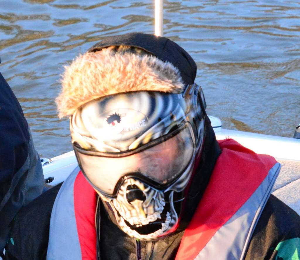 An angler whose eyes are a little fogged up.