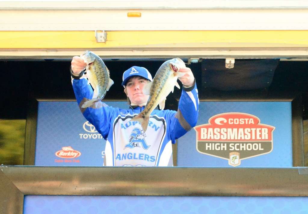 Fischer Keel of the Auburn Anglers team fished solo and made the Top 5 with 11-13.