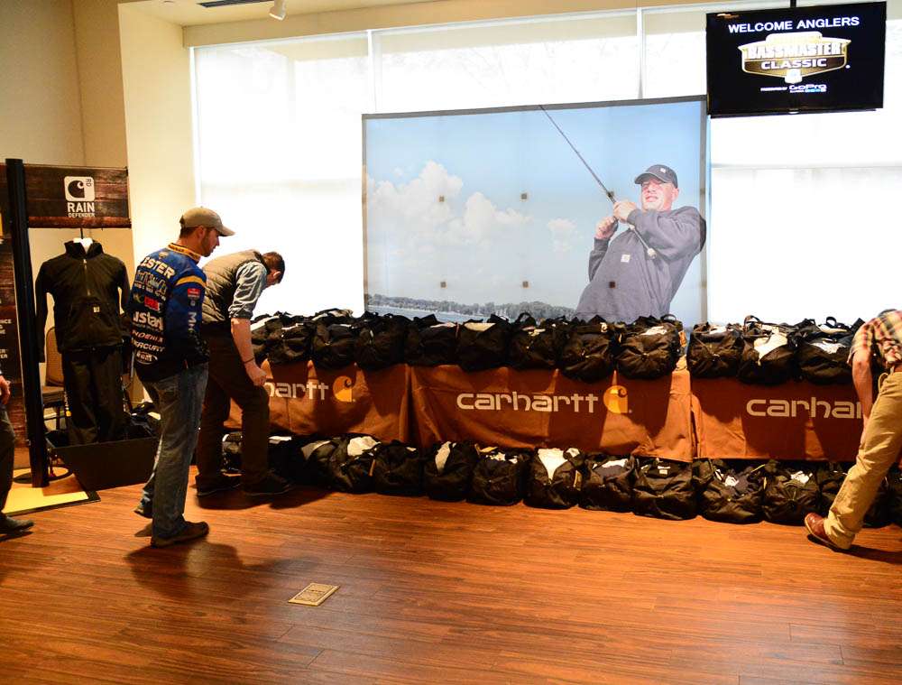 Carhartt was the first stop for the anglers.