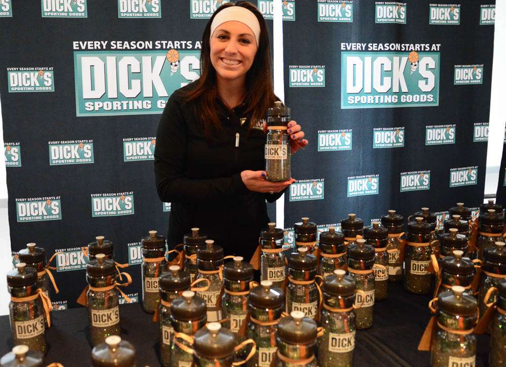 Dick's Sporting Goods is handing out water bottles with gift cards inside them. Do not drink the gift cards. 