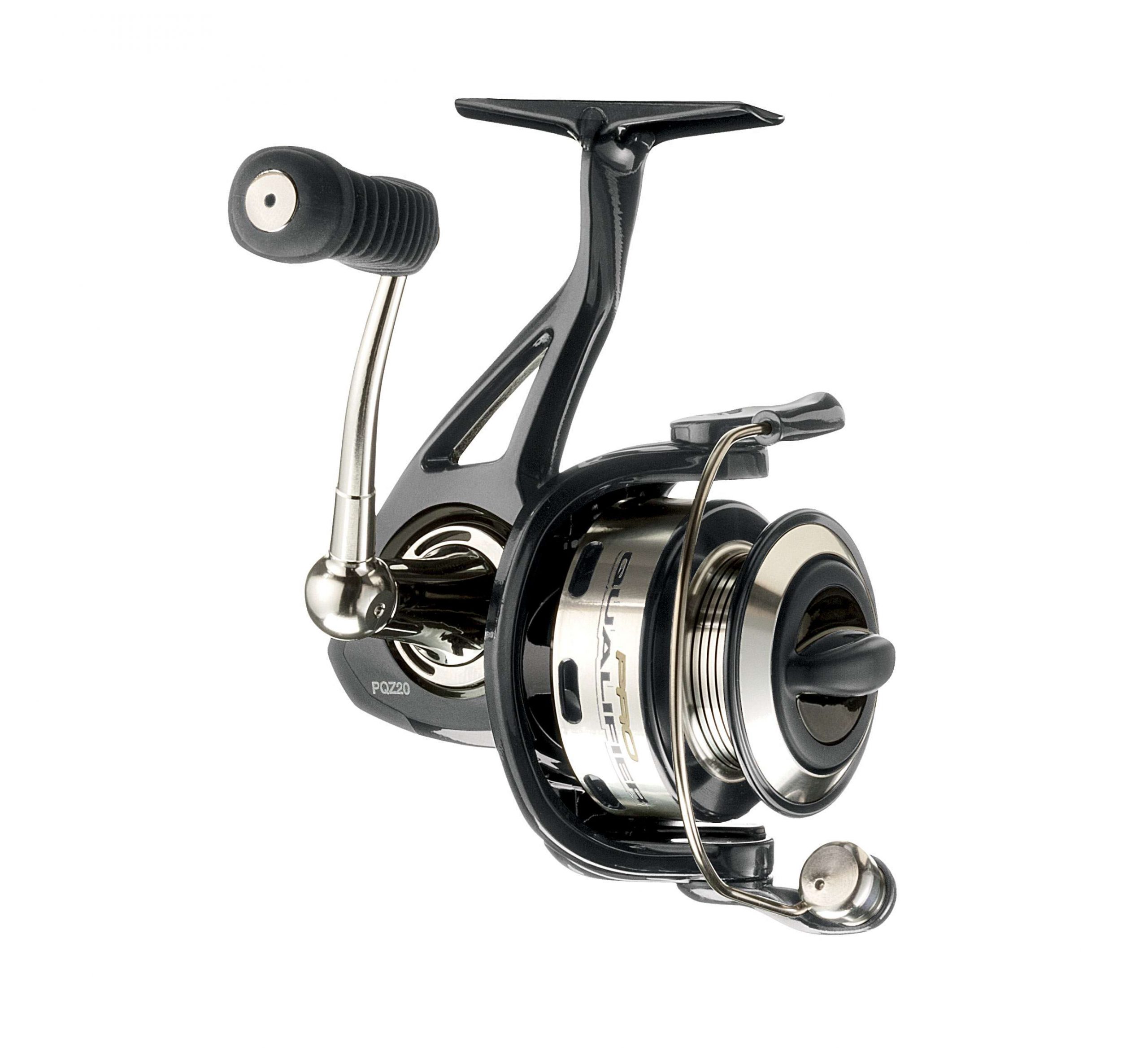 <B>BASS PRO SHOPS PRO QUALIFIER SPINNING REEL</b>
If you are sick of line twist with spinning reels, this product may become your new best friend. The new Pro Qualifier features an oversized, tapered steel roller and a 30-percent wider spool to reduce twist and provide better line lay. The end results are longer casts and no more hassle. Plus, the new design includes a skeletonized rotor, spool and frame for resistance-free performance and weight savings. Retail price will be $79.99.