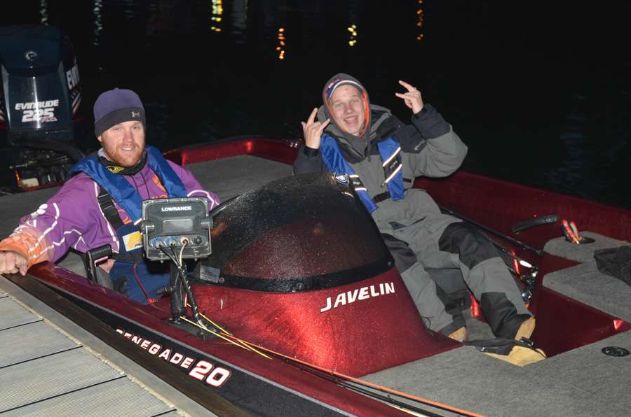 Dean Legg and Spencer Waldrop of Clemson University are excited to compete in the Bassmaster College Classic.