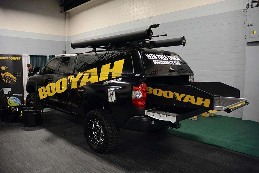 Someone is about to take the keys to this tricked-out BOOYAH Toyota Tundra Truck. For now itâs parked in the brandâs booth at the Bassmaster Classic Expo in Greenville, S.C.