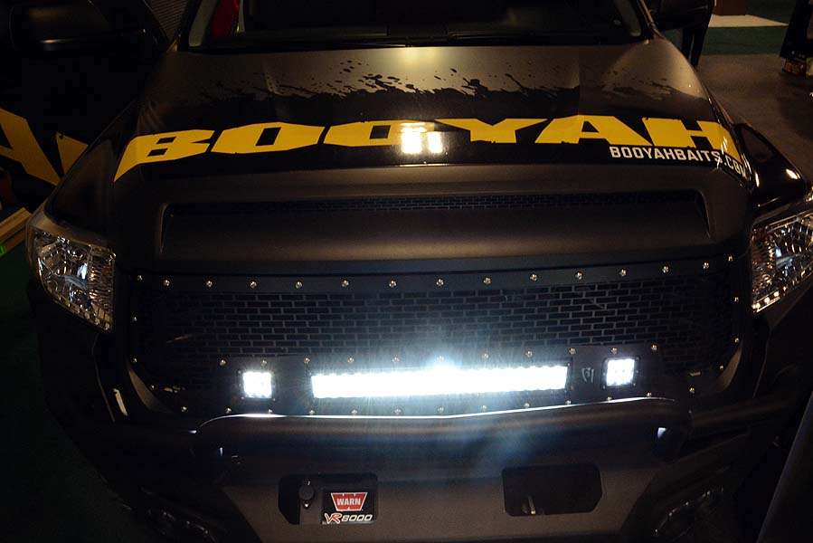 A Rigid Industries Grill with Light Bars adds bling to the front of the Tundra. 