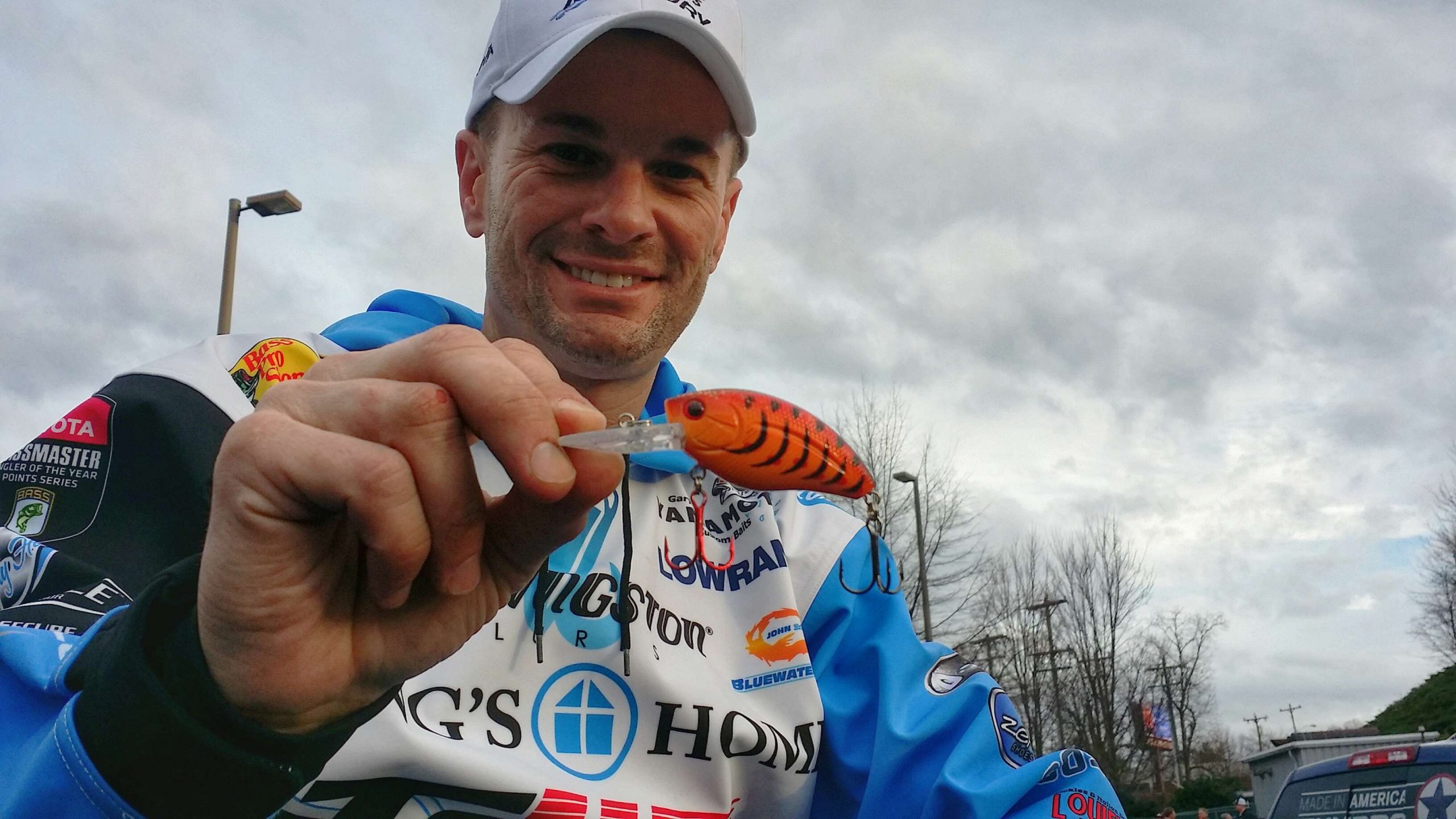 Randy Howell was fishing the exact same way he won the last Classic: cranking riprap (mostly) with his signature Livingston Lures Howeller crankbait (Guntersville craw). He fished up the Seneca River. The keys were fishing slowly, and paralleling the riprap to hit the bigger rocks in 8-10 feet.