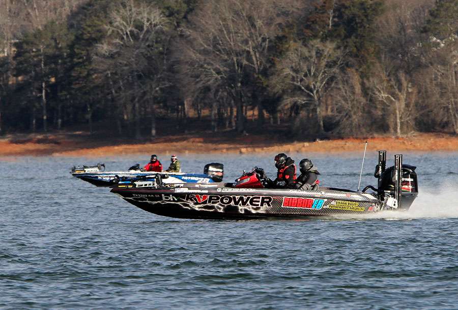 Keith Combs was among the anglers who were ready to hit the water after a weather delay on Day 1.