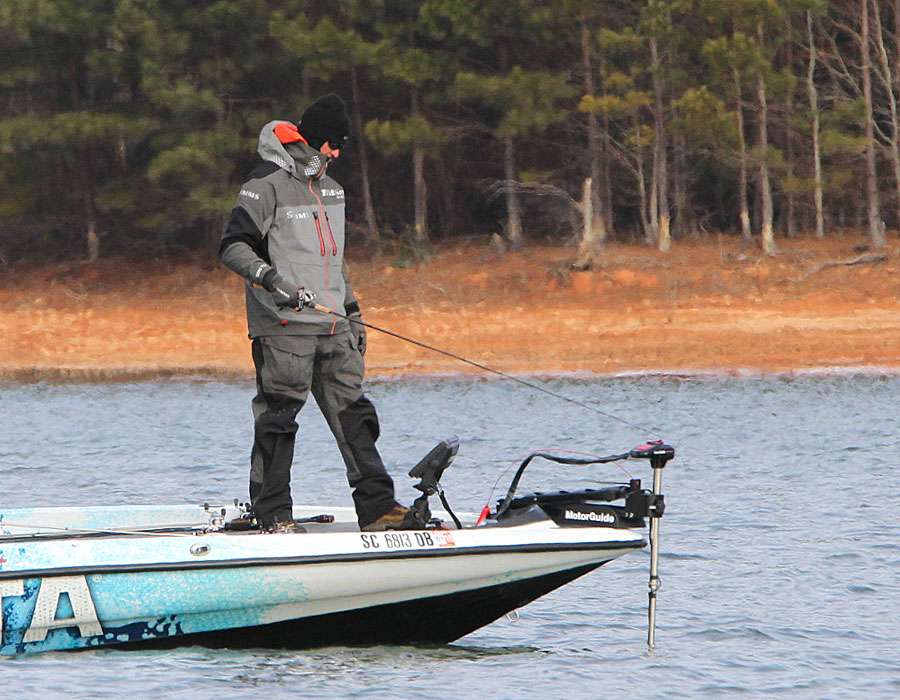 Staying on a sweet spot requires working the trolling motor and keeping an eye on your electronics.