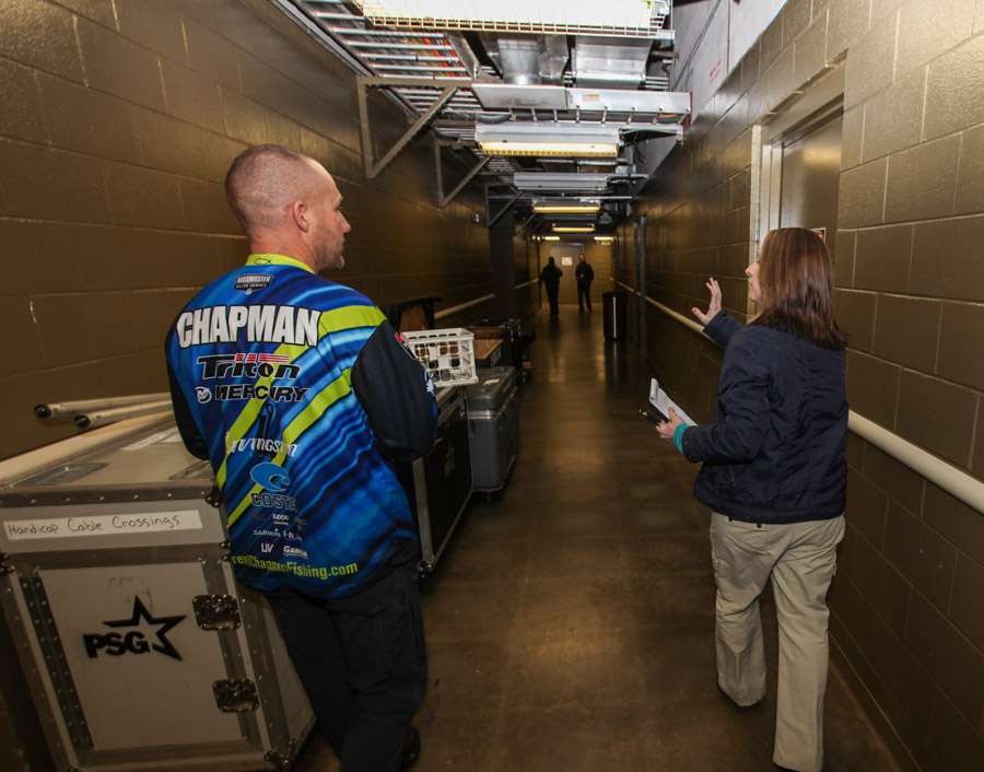 Chapman has competed in 13 Classics, but each time, he's been chauffeured around, the way all the anglers are. He's never gotten an up-close view of the backstage.