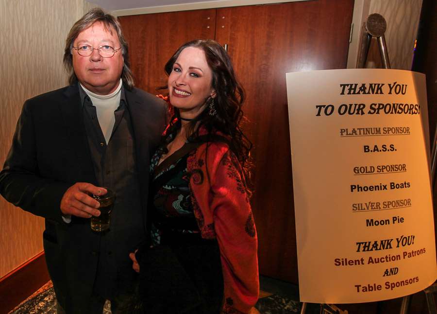 Bobby Dennis and his date for the Bass Fishing Hall of Fame dinner.