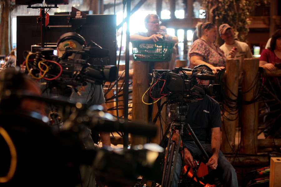 Multiple cameras were used to isolated individual hosts and the entire scene.