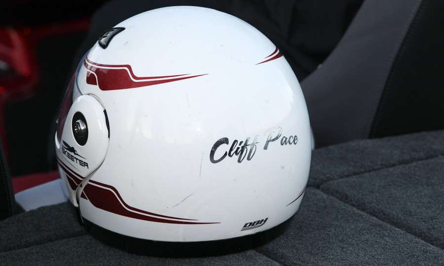  Pretty obvious who this helmet belongs to. 