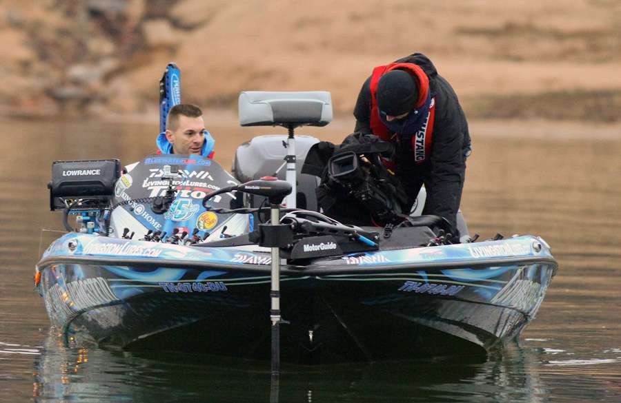 Howell was moving often early in the day.