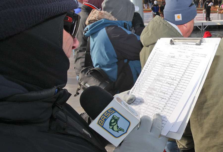 Dave Mercer checks the order for blast off.