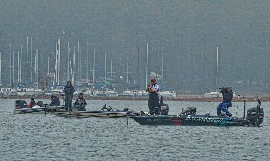 Jacob Powroznik made a charge on the final day of the 2015 GEICO Bassmaster Classic presented by GoPro.