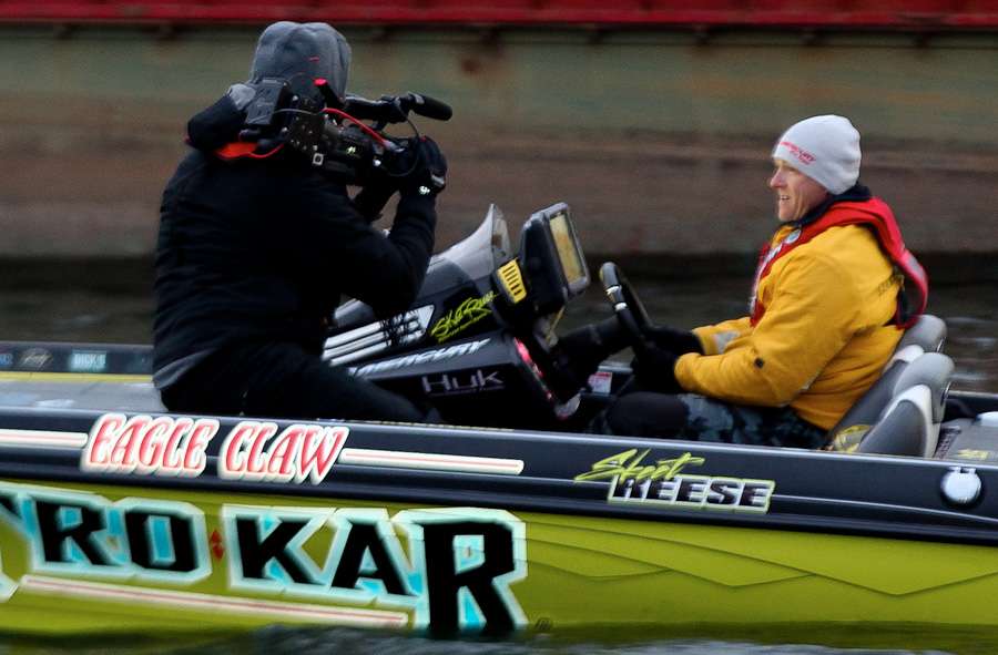 Skeet Reese also has a camera in his boat that will stream live to Bassmaster.com.