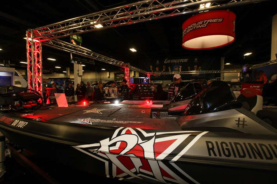 Rigid Industries' booth is always colorful.